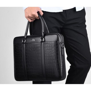 Cặp Da FSD 0400 Cao Cấp.Túi Da Công Sở Vân Cá Sấu(San Leather)