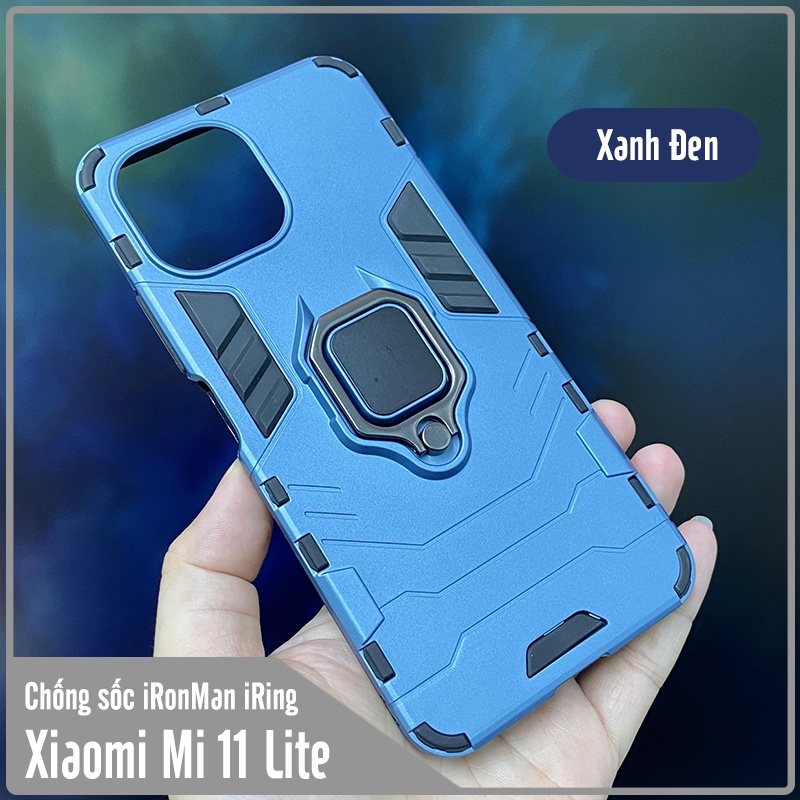 Ốp lưng cho Xiaomi Mi 11 Lite 4G - 5G - NE iRON MAN IRING Nhựa PC cứng viền dẻo chống sốc
