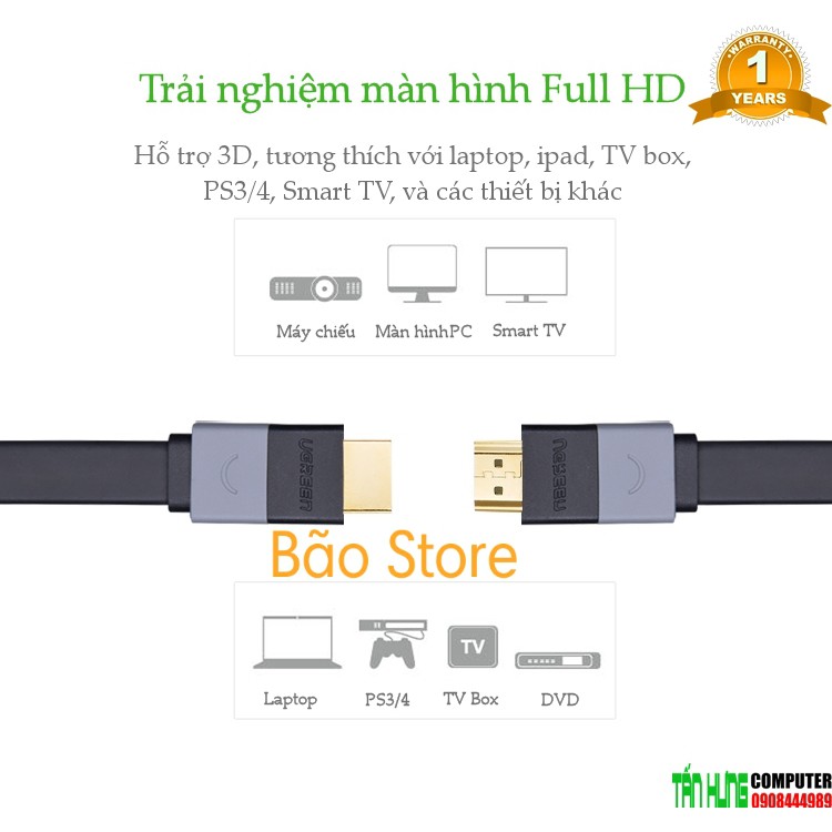 CÁP HDMI DẸT HỖ TRỢ 3D 2K-4K MV [Freeship] kết nối HDTV cho Bluray Player, PC, Laptop, Xbox360, PS3, Android Box....