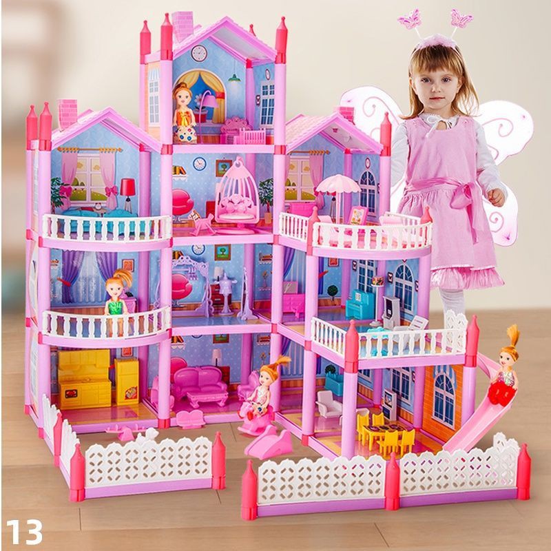 Bộ Đồ Chơi Lắp Ráp Ngôi Nhà Búp Bê Barbie Dễ Thương Xinh Xắn