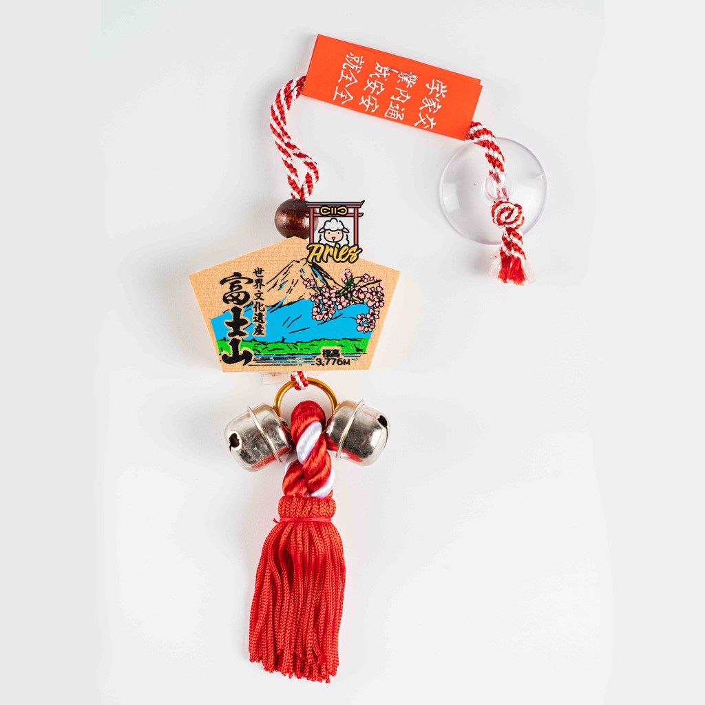 Omamori thẻ gỗ - hai chuông