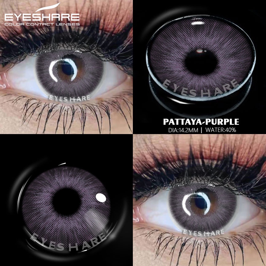EYESHARE [Hàng mới về] Bộ 2 kính áp tròng nhiều màu sắc làm đẹp cho nữ