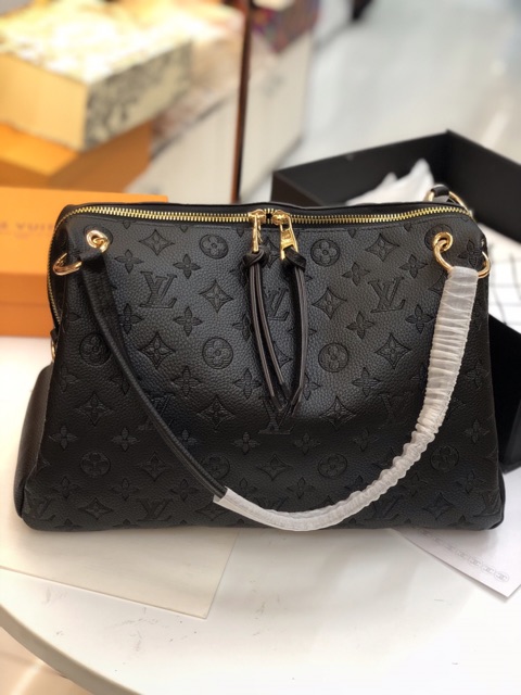 Túi 2 quai super da mềm màu đen size 33cm