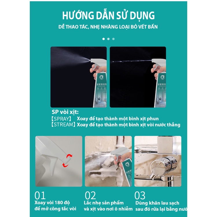 Bình Xịt Vệ Sinh, Tẩy Rửa Nhà Tắm Xinuo - Chai 500ml