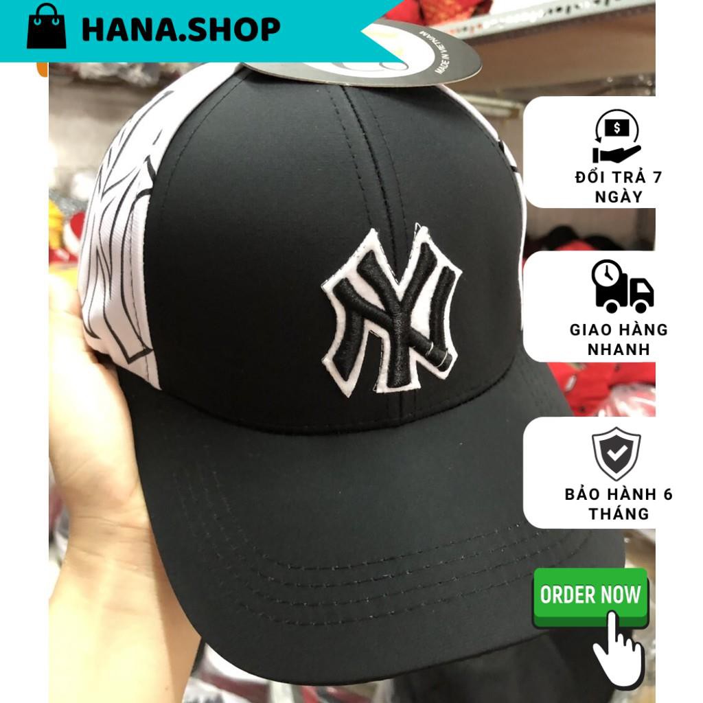 Mũ lưỡi trai phong cách- Nón kết thêu chữ ny cá tính thời trang màu đen form unisex nam nữ RD-NONKET020
