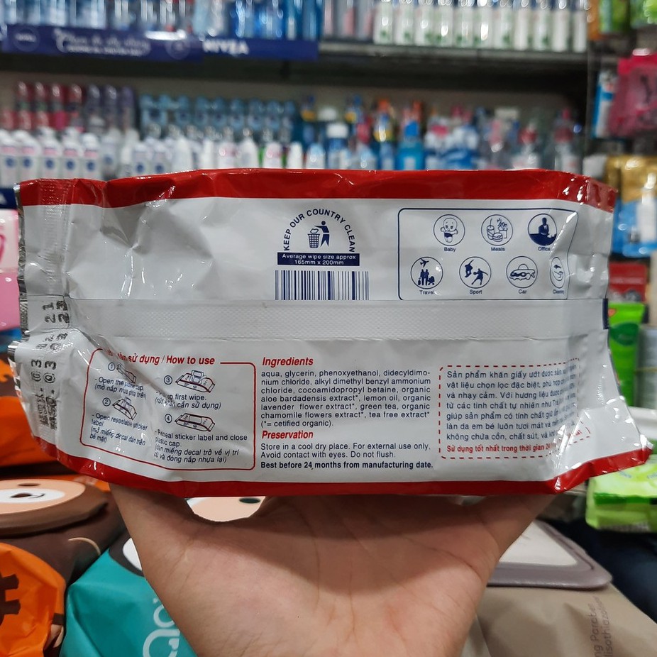 Khăn ướt cao cấp Baby Wipes 80 tờ