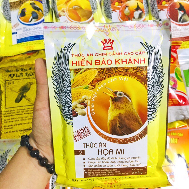 Cám chim họa mi Hiển Bảo Khánh số 2 cao cấp chất lượng 200gram Phụ Kiện KaLoTeBon