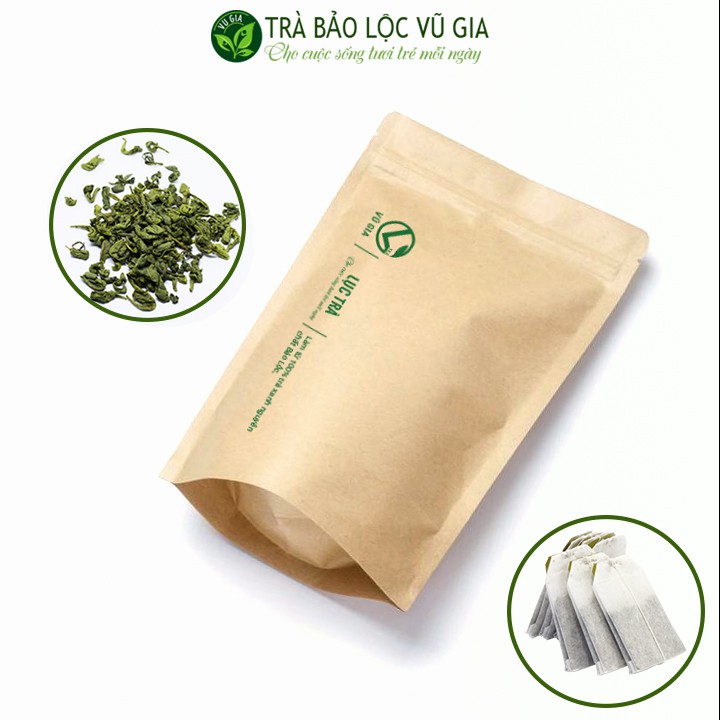 [Mã LTBAUAB14 giảm 7% đơn 99K] Lục Trà Nguyên Chất Bảo Lộc Vũ Gia [50g-túi] + Tặng 5 Túi lọc trà