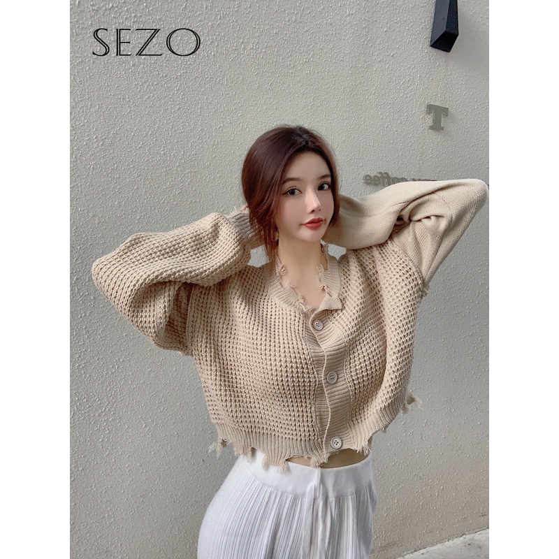 Áo Khoác Cardigan Dệt Kim Tay Dài Cổ Chữ V Phong Cách Hàn Quốc Cho Nữ | BigBuy360 - bigbuy360.vn