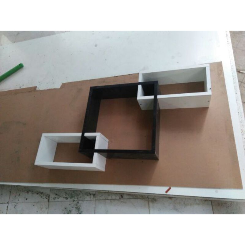 bộ 3 ô lồng nhau trang trí gỗ MDF lõi xanh 18mm tặng kèm vít âm tường