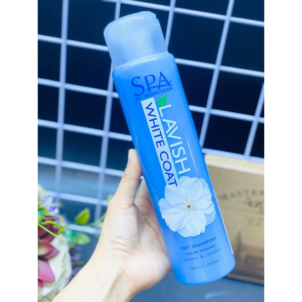 Sữa tắm cho chó mèo lông trắng SPA WHITECOAT Tropiclean 473ml
