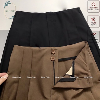 Quần baggy nữ Blue Chic công sở cạp liền 2 cúc
