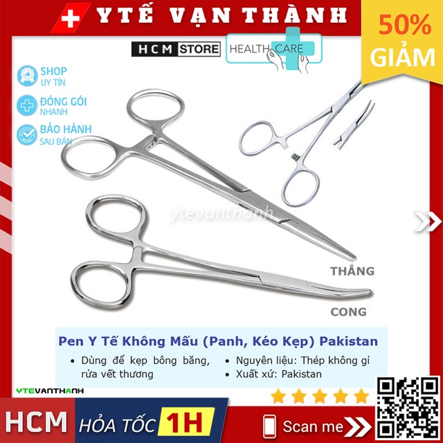 ✅ Pen Y Tế Không Mấu (Panh, Kéo Kẹp) Pakistan | Dùng trong y tế, thẩm mỹ, phẫu thuật -VT0232