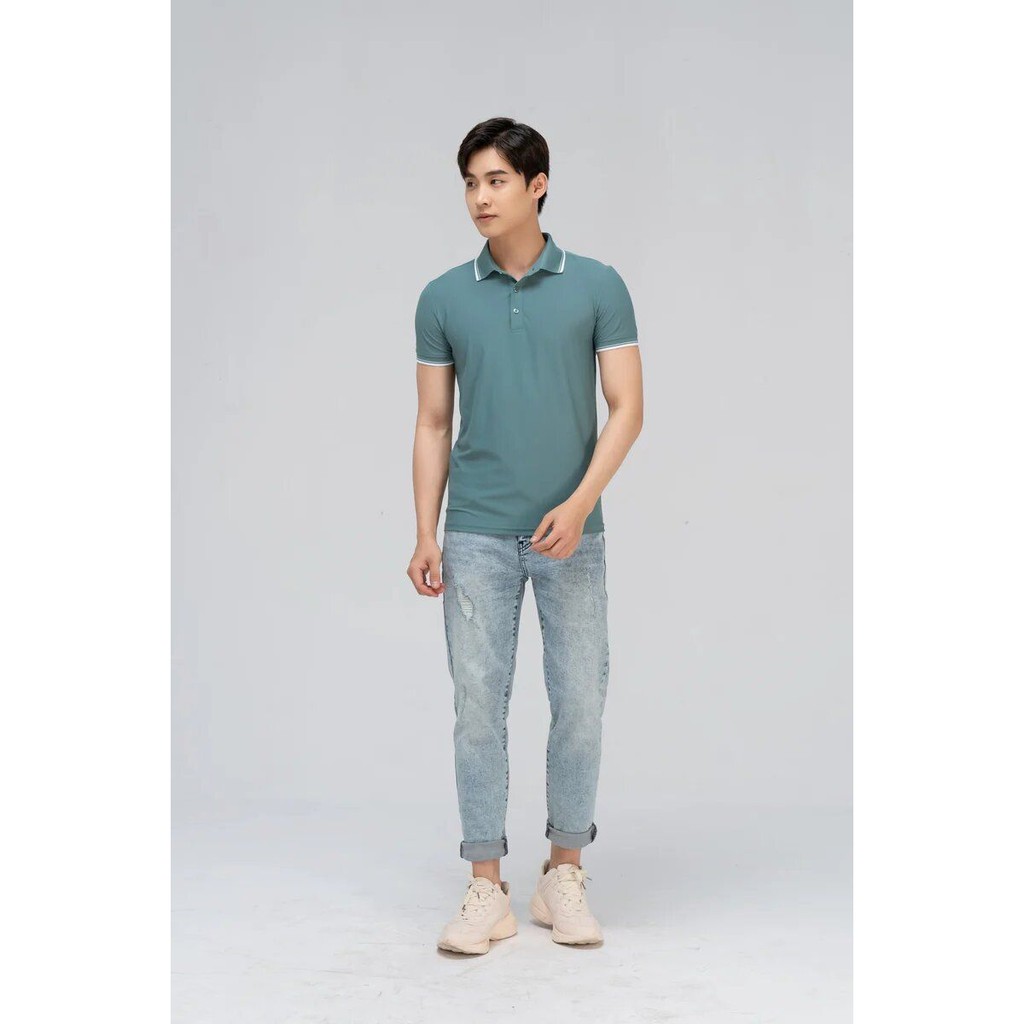 Áo Polo nam cổ bẻ phối vải Airycool Cotton xuất xịn,chuẩn form,sang trọng-lịch lãm với họa tiết bo kẻ mát,trẻ trung Yody | BigBuy360 - bigbuy360.vn