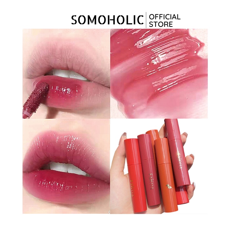 Son tint bóng FAICCIA nội địa Trung  căng mọng mịn mướt môi dưỡng ẩm bling bling Somoholic SM4