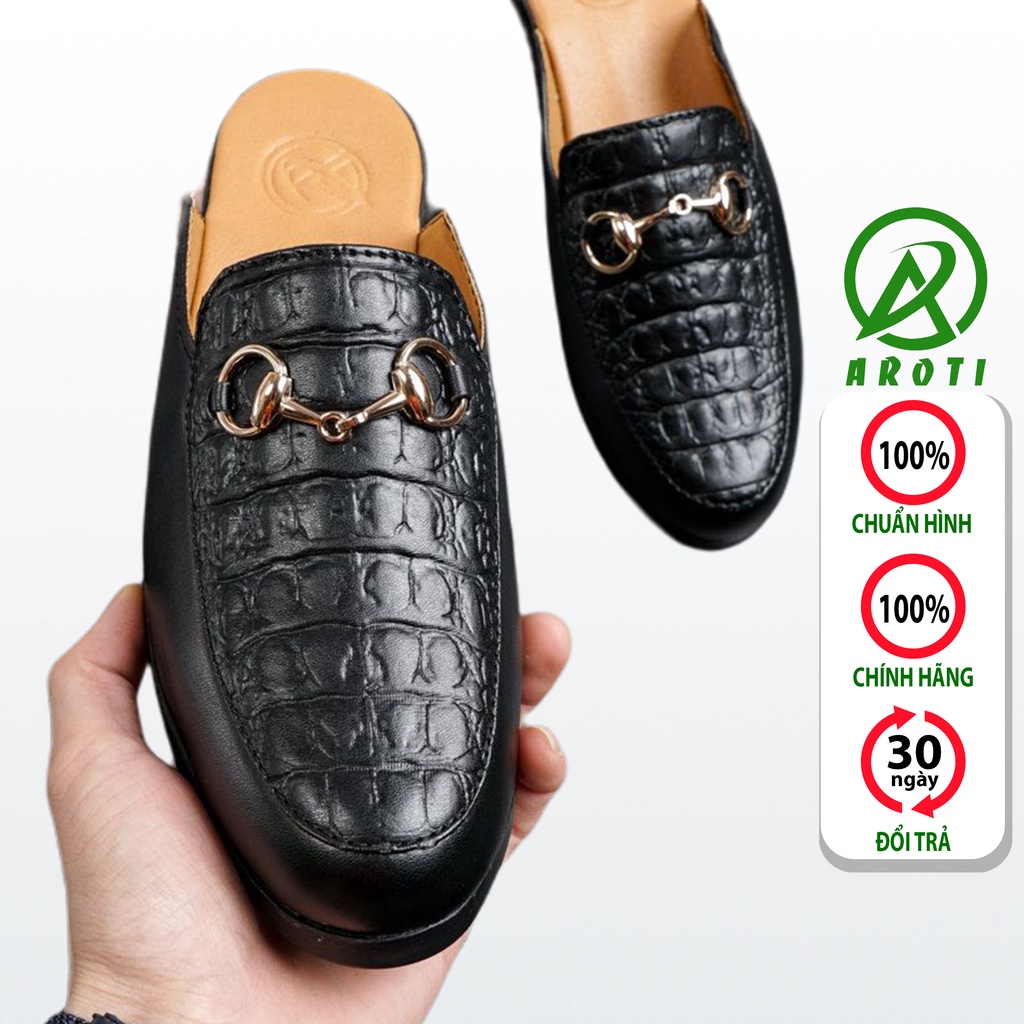 Giầy Sục Nam AROTI Dáng Giày Lười Chất Da Đẹp Cao Cấp,Đế Khâu Chắc Chắn Dáng Mọi Lịch Lãm, Sang Trọng Đủ size  M582 VN