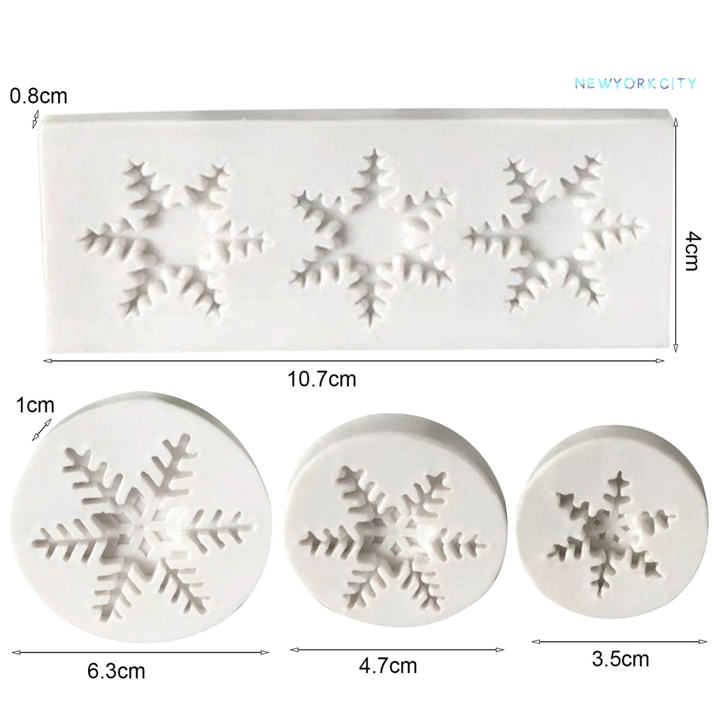 Khuôn Làm Bánh Quy / Sô Cô La Hình Hoa Tuyết Giáng Sinh Bằng Thép Không Gỉ