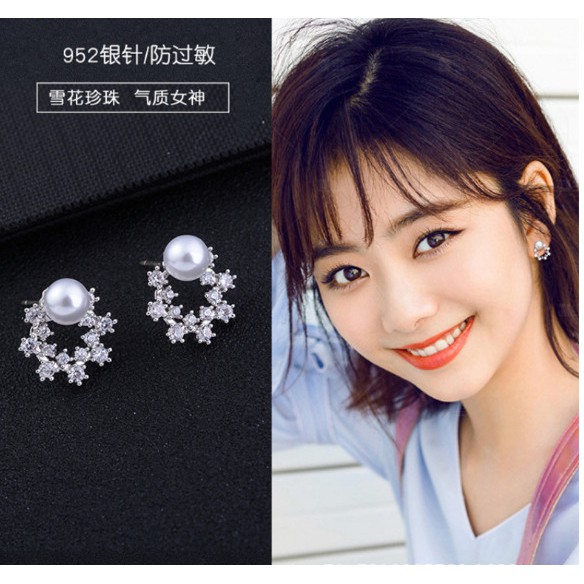 Bông tai Ngọc hình sao phong cách Hàn Quốc trẻ trung cao cấp giá rẻ tại Hà Nội