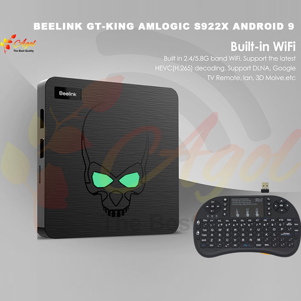 android tv box Beelink GT King 4GB Ram 64GB Rom, điều khiển giọng nói và cử chỉ kèm bàn phím kiêm chuột mini