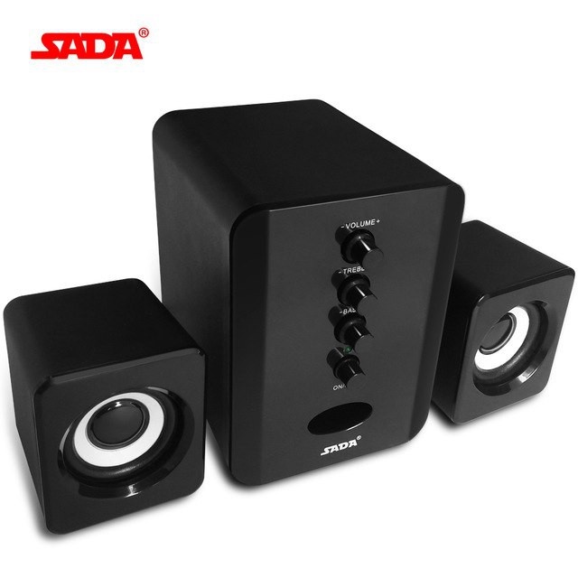 Bộ Loa Máy Tính USB KAW D202 Thiết Kế Mới Nhỏ Gọn Bass, Treble Âm Thanh Cực Trong