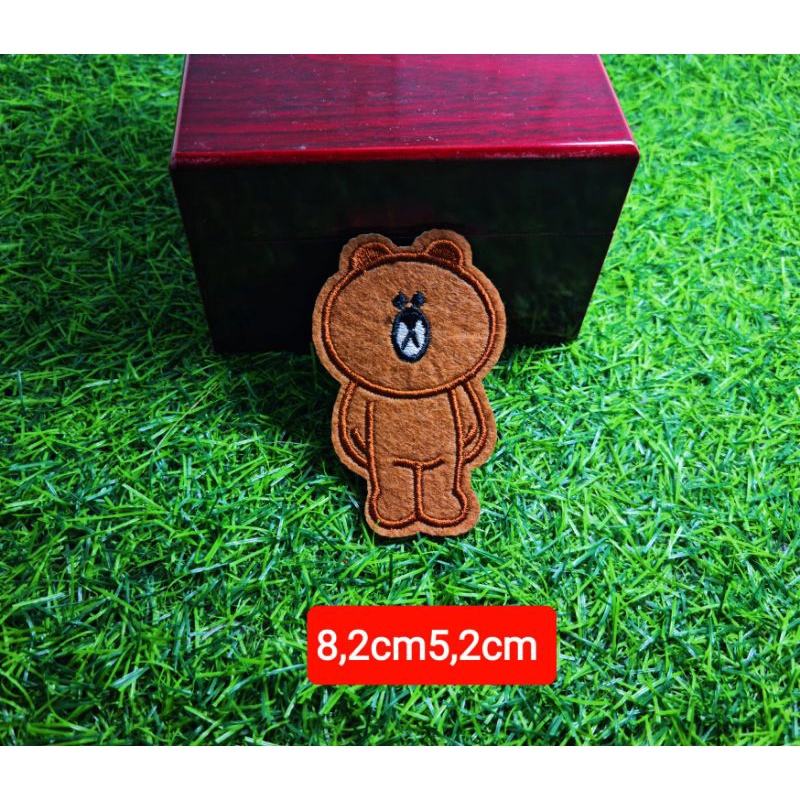 2 Miếng Sticker Thêu Ủi/Patch Ủi/Logo/Miếng Dán Hình Gấu MS66628