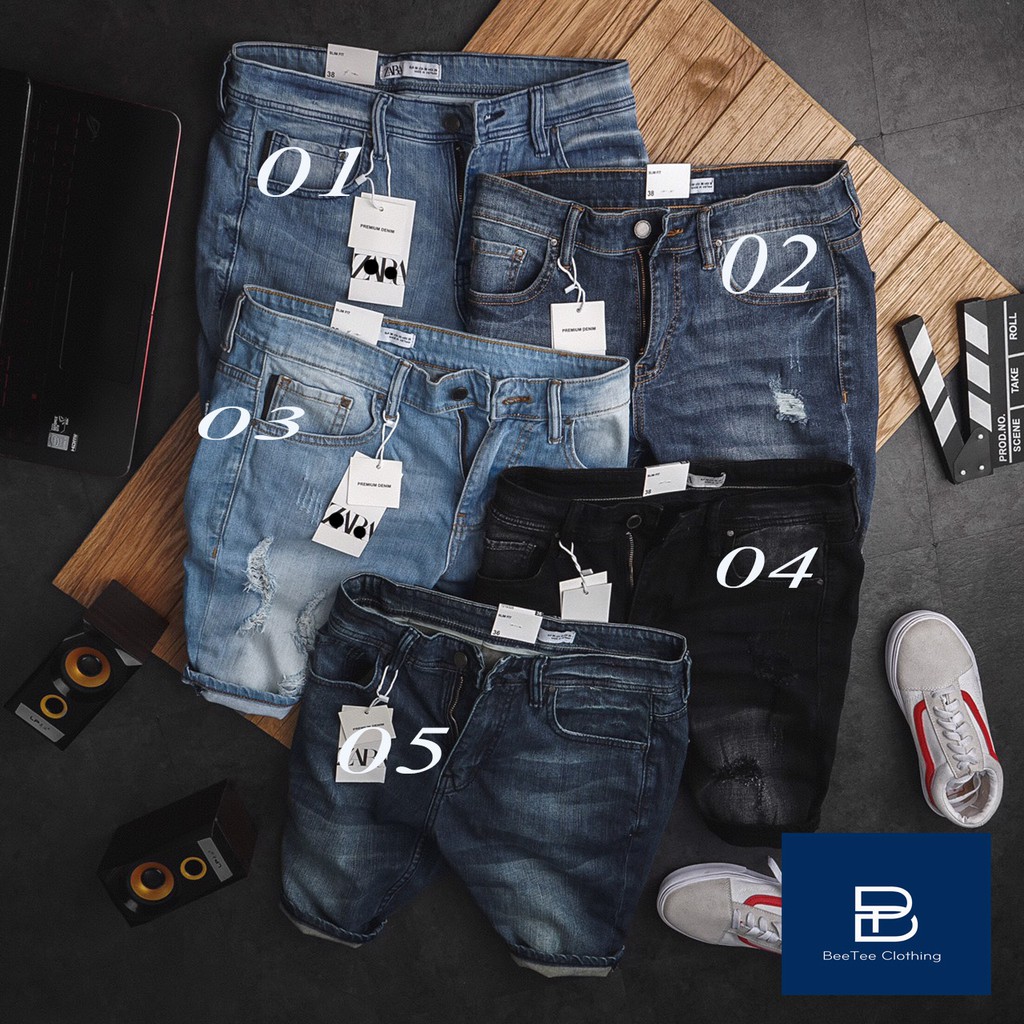 Quần short jean nam - quần short zara form slimfit siêu đẹp
