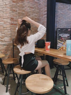 Áo kiểu Voan Cột Nơ Sau