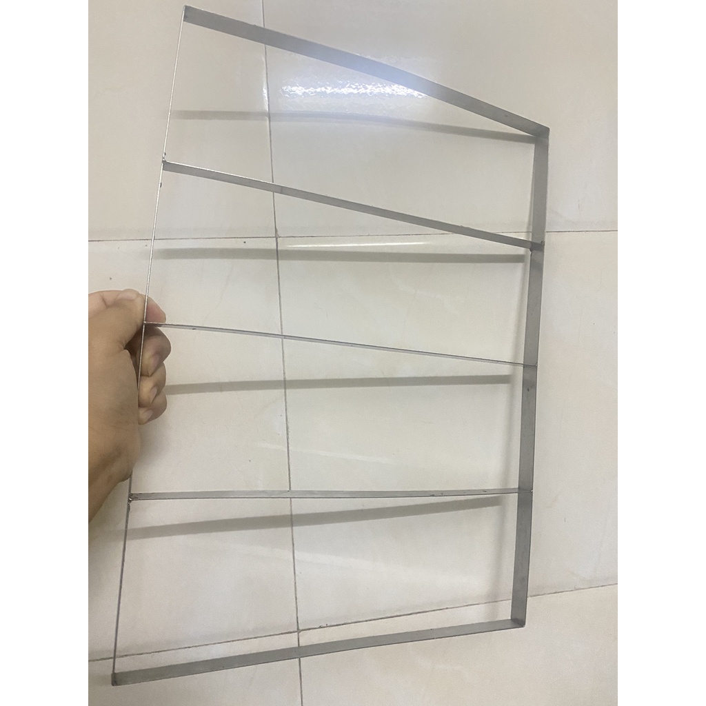 Khuôn làm bánh bánh ngũ cốc ,gạo lứt , chất liệu inox 304 kích thước 40 cm x 30 cm x 1,5 cm