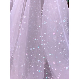 1M LƯỚI TUTU IN HÌNH SAO LẤP LÁNH