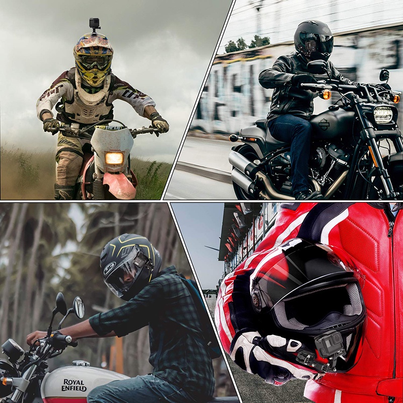 Bộ Phụ Kiện Khóa Cài Chữ J 21 Trong 1 Gắn Mũ Bảo Hiểm Cho GoPro Hero 10 9 8 7 6 5 Xiaomi Sjcam Eken Go Pro