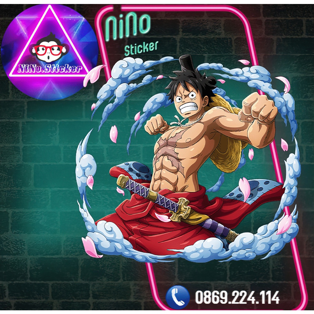 Hình Ủi Nhiệt - Decal - One Piece - Luffy_Ngầu