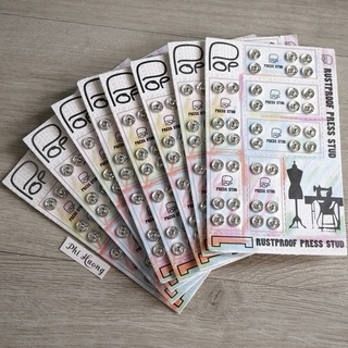 Vĩ 36 nút bấm, nút bóp áo dài 7mm