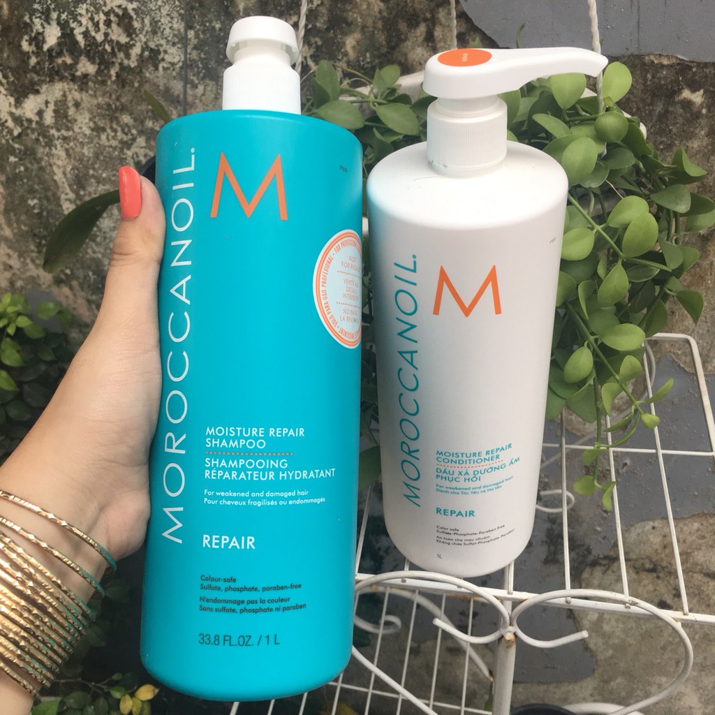DẦU GỘI XẢ MOROCCANOIL PHỤC HỒI ĐỘ ẨM MOROCCANOIL REPAIR 1000ML CHÍNH HÃNG
