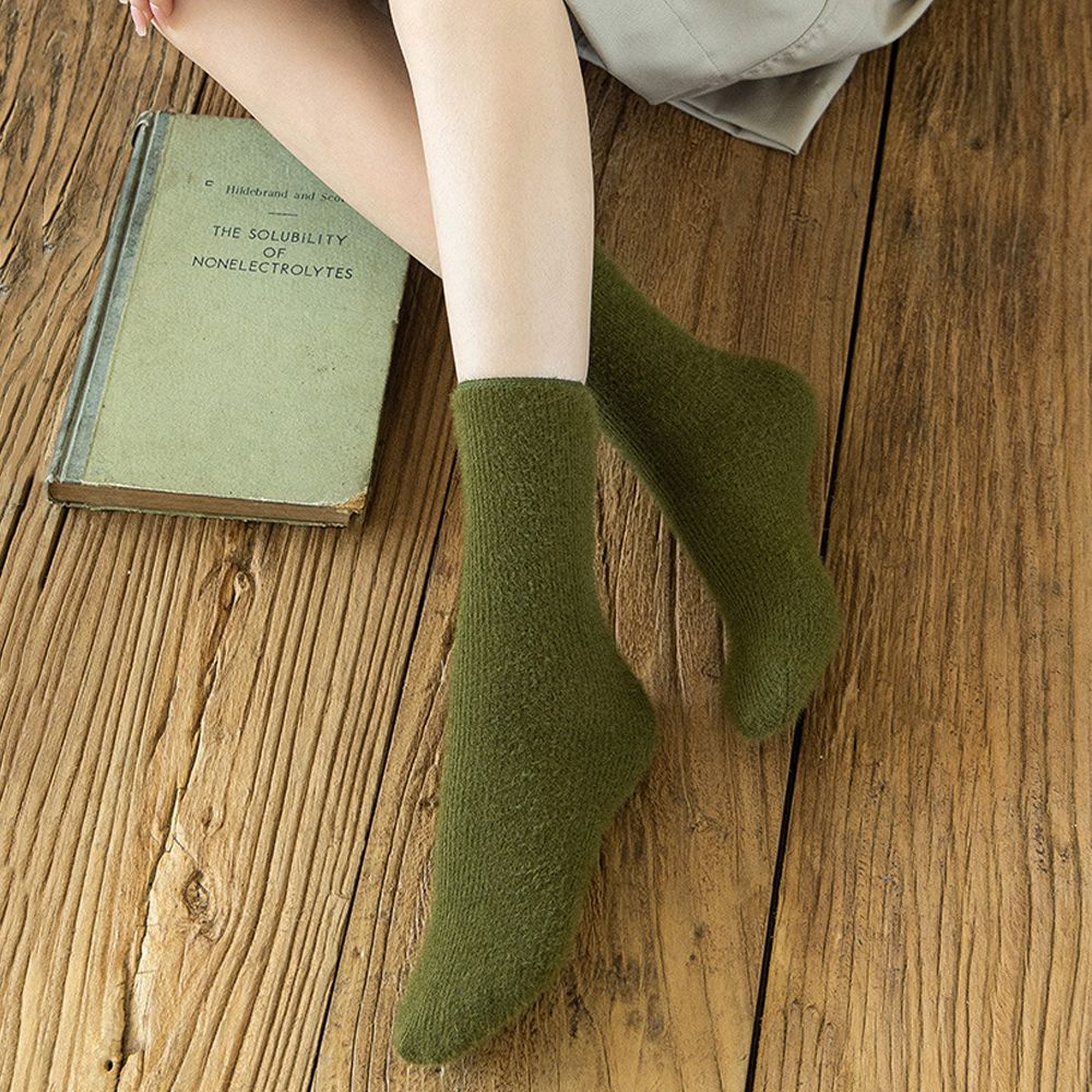Vớ Nhung Mềm Mại Dày Dặn Giữ Ấm Nhiều Màu Sắc Thời Trang Mùa Đông Cho Nam Và Nữ Dùng Làm Quà Giáng Sinh