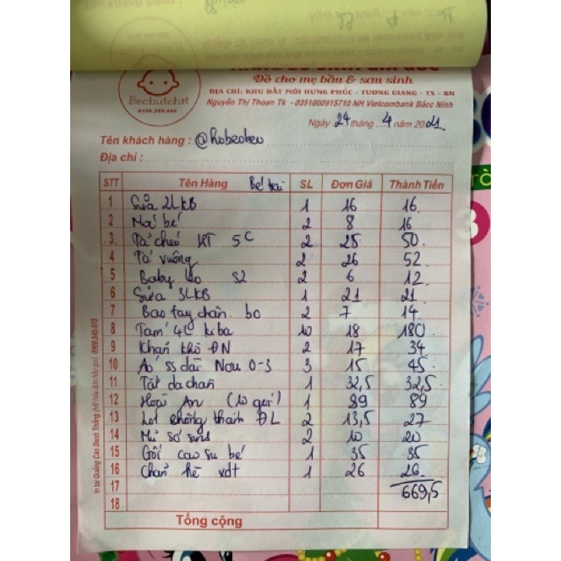 combo sơ sinh 24/4/2021