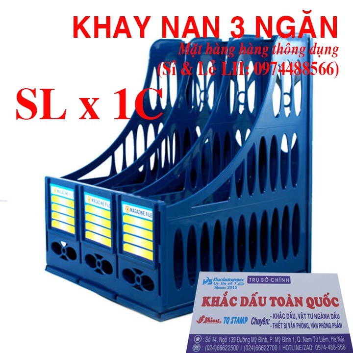 [SLx1c] Khay đựng tài liệu văn phòng 3 ngăn đứng