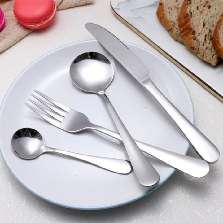 Bộ DAO THÌA DĨA  Ăn Bít Tết Inox - Khắc Laser Tên, Logo Theo Yêu Cầu- TBTI