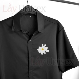 Sơ mi hoa cúc unisex in lụa
