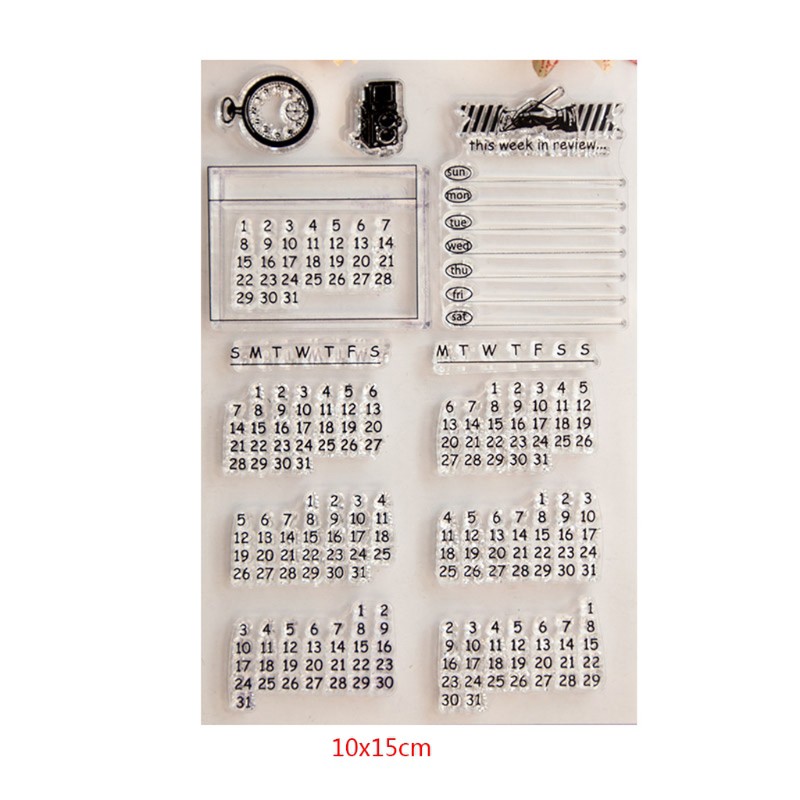 Con Dấu Silicon Trong Suốt Hình Chữ Số Trang Trí Scrapbook