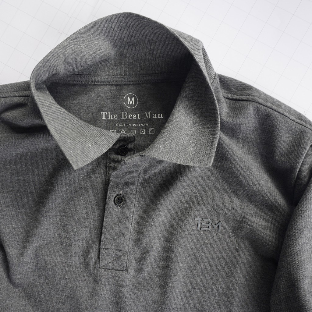 Áo thun POLO màu Xám- THEBESTMAN | BigBuy360 - bigbuy360.vn