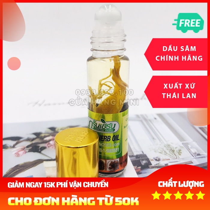 【LOẠI TỐT】 Dầu Lan Hít Thái Lan Green Heart Oil Loại Tốt