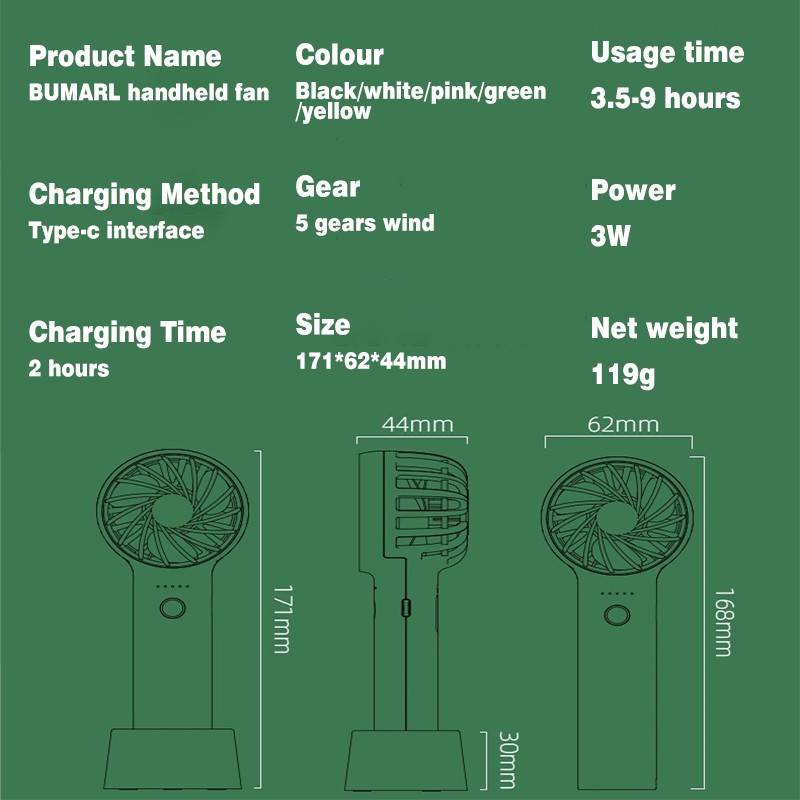 Quạt Sạc Usb Nhỏ Gọn Chất Lượng Cao