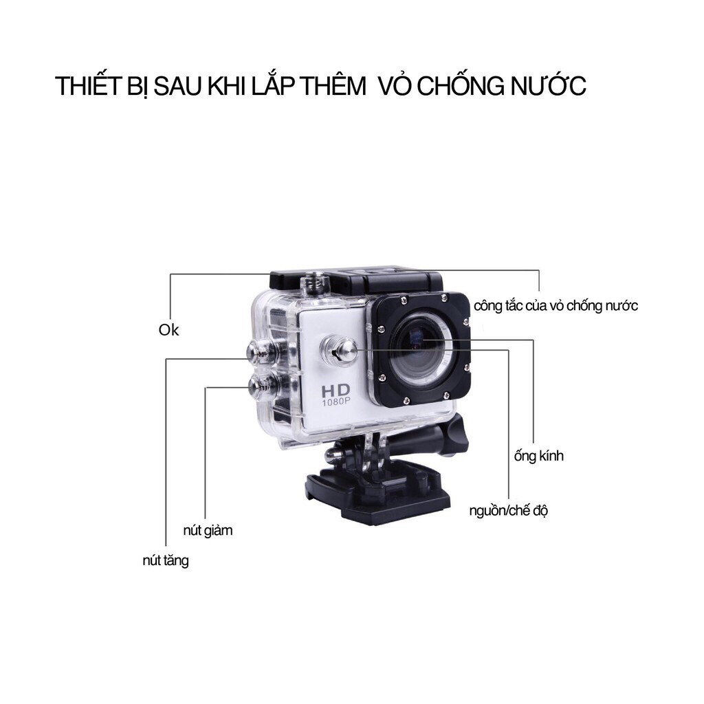 [Nhập KYLOOO8900G giảm 10K ] Camera hành trình HD 1080 Sport Cam A9, Máy Ảnh, Máy quay phim tốc độ Full HD 1080P | BigBuy360 - bigbuy360.vn