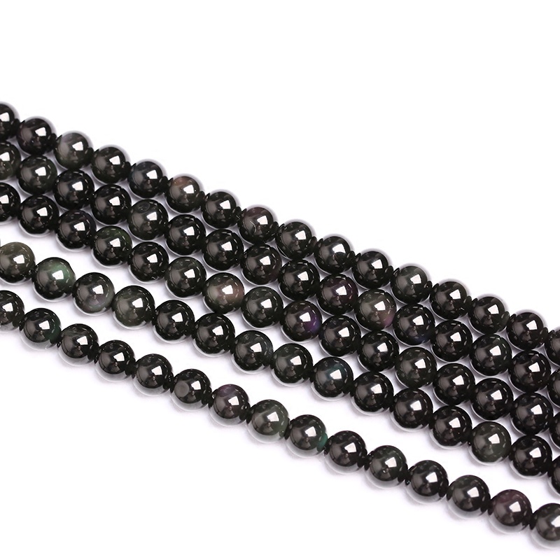 Vòng Tay Chuỗi Hạt Đá Obsidian 5A Nhiều Màu Sắc Độc Đáo Cá Tính