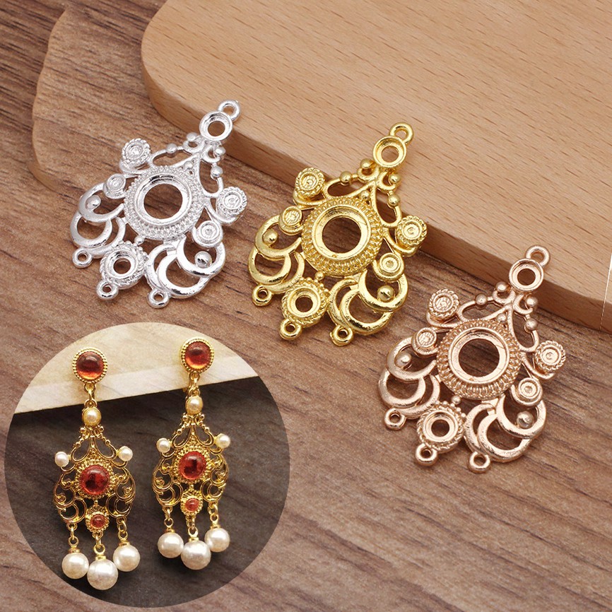 1 phiến treo đúc họa tiết hoa sen 27*40mm nguyên liệu làm trâm làm trang sức cổ trang