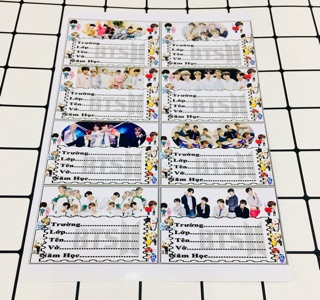 Nhãn vở BTS 32 cái