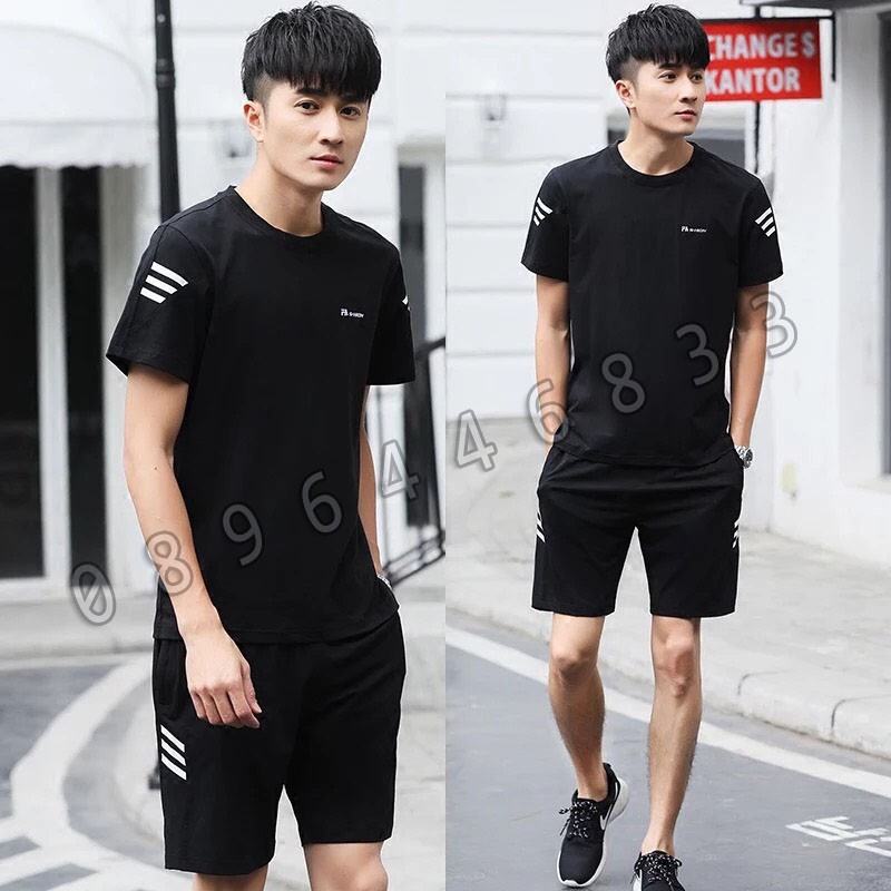 Bộ quần áo nam OoKi Đồ bộ thể thao nam quần đùi