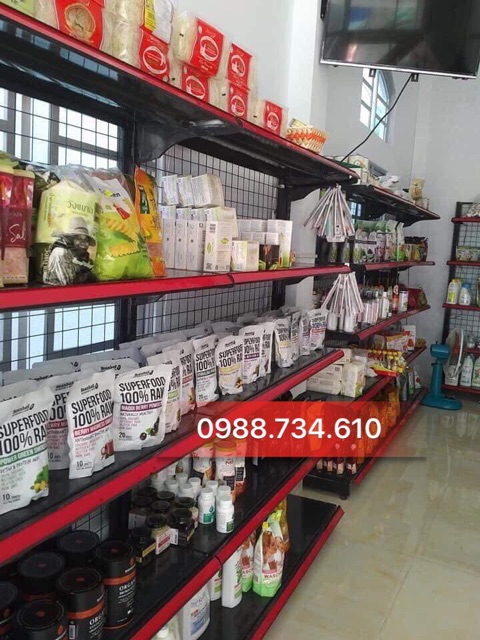 Kệ trưng bày hàng màu đen 2 mặt Cao 1m5 dài 90cm