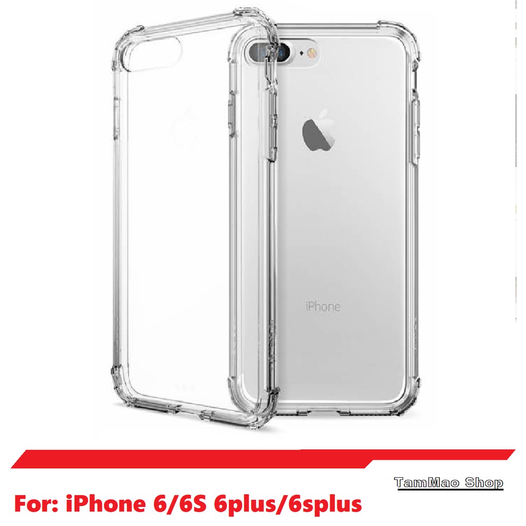 iPhone 6/6S 6plus/6splus - Ốp Lưng Silicon Chống Sốc(4 góc chống sốc)