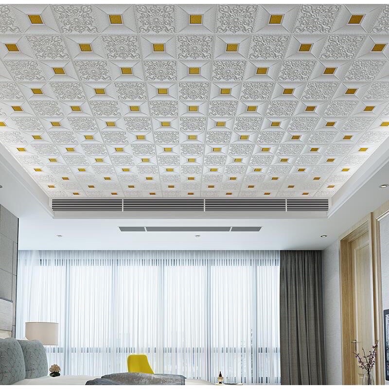 xốp dán trần chống nóng xốp dán tường giả da Tân cổ điển